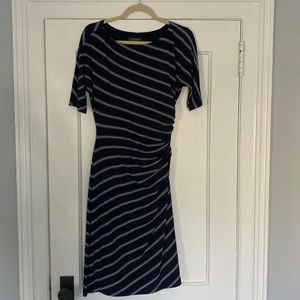 Ralph Lauren Striped Knee-Length Jersey Dress - 8